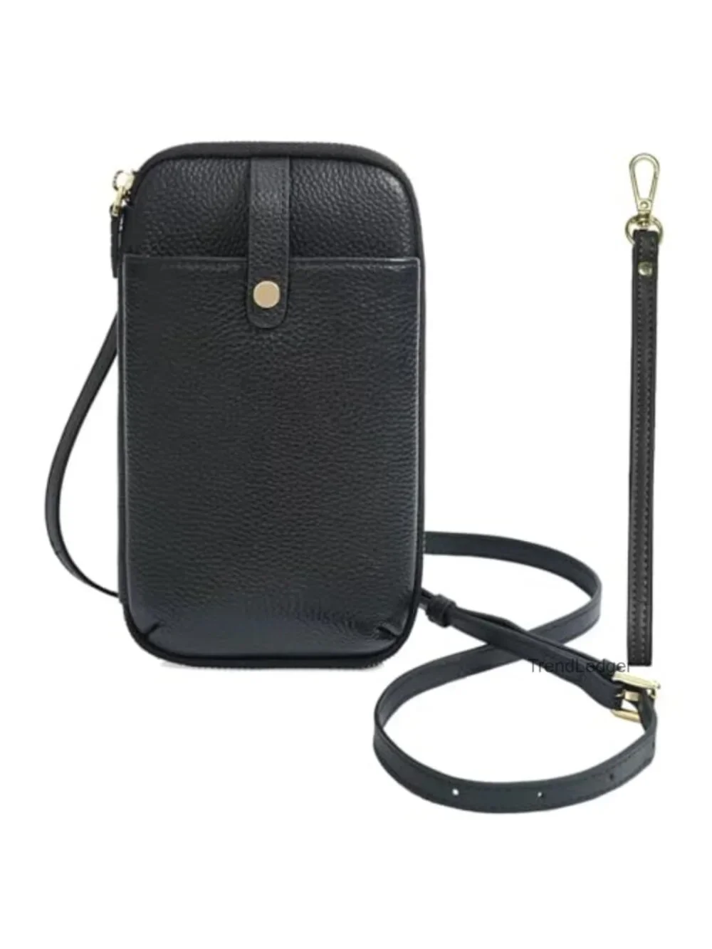 Genuine Cow Leather Small Crossbody Bag Phone Wallet Wristlet RFID